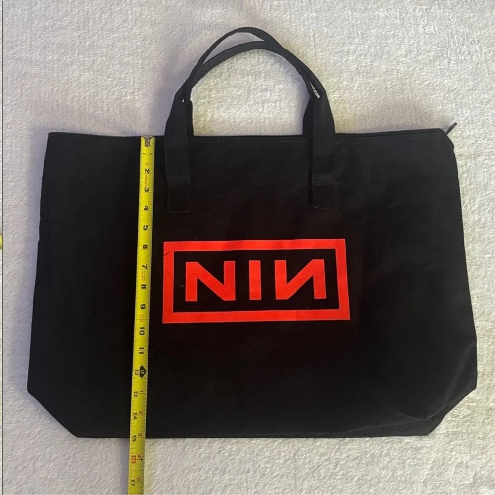 Nine Inch Nails NIN Black Tote Bag Peel it Back 2025 concert - Picture 4 of 9